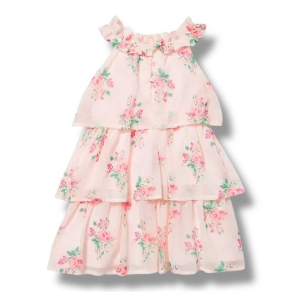 Janie & Jack | Floral Tiered Chiffon Dress (8) 💐 - Picture 6 of 10
